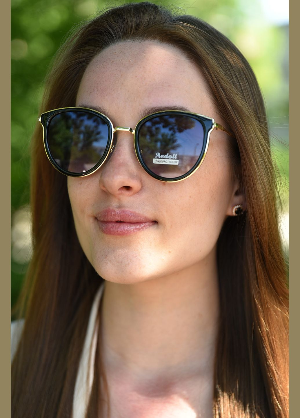 Окуляри жіночі золотистого кольору Let's Shop (299147146)