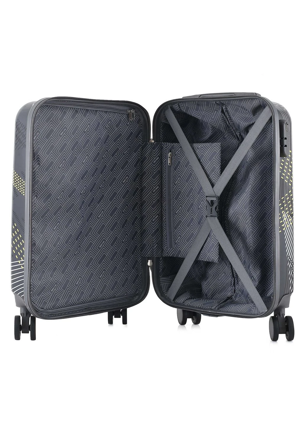 Чемодан 20" (S) Black Pattern (T5651-1) Semi Line (392409522)