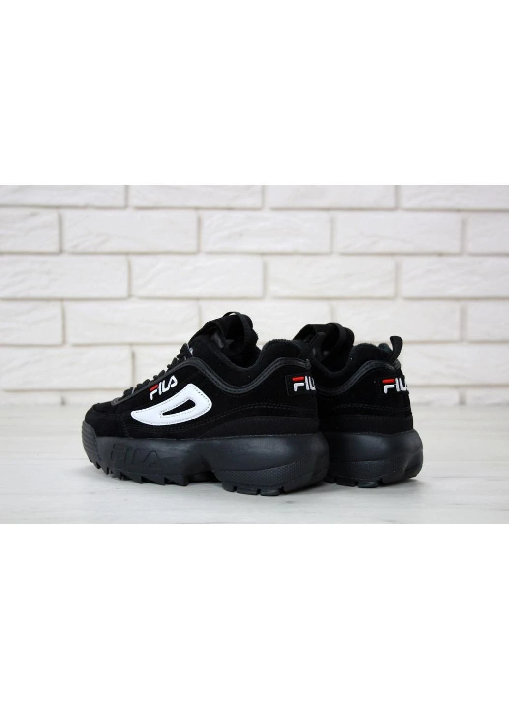 Чорні кросівки чоловічі fila disruptor 2 black філа дісраптор чорні демісезон No Brand