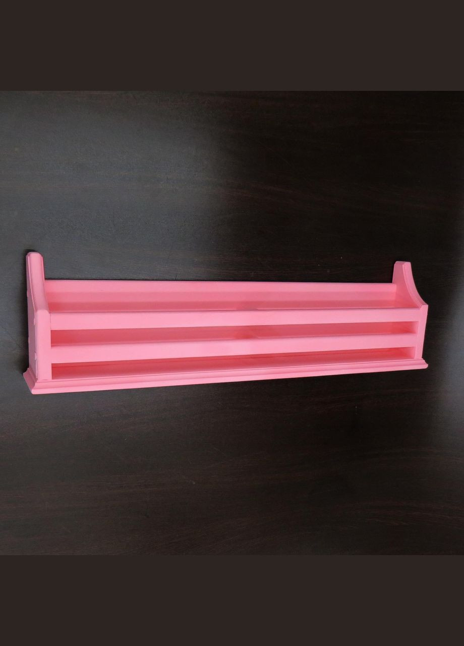 Настенная книжная полка из дерева Маргарита 10х75 барби (КПГ-10750250) No Brand (328079226)