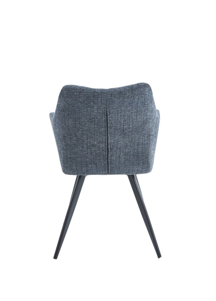Cтілець STEFAN Чорний каркас / Темно-сіра тканина Intarsio (372178873)