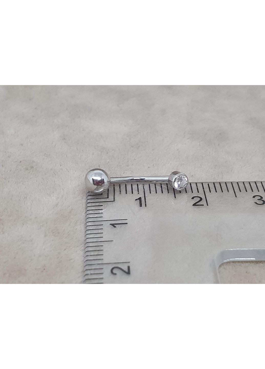 Срібна сережка для пірсингу пупка. 7015U UMAX (352196535)