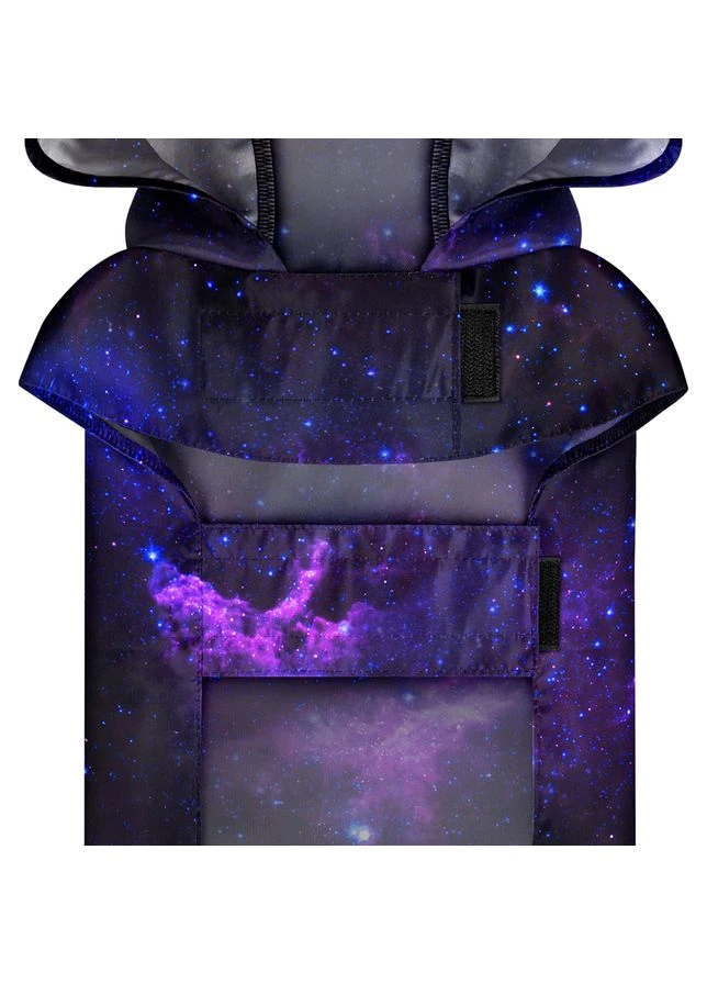 Дождевик-накидка с капюшоном для собак Clothes, рисунок "NASA21",, А 48-52 см, B 60-70 см, С 42-52 см WAUDOG (396625555)