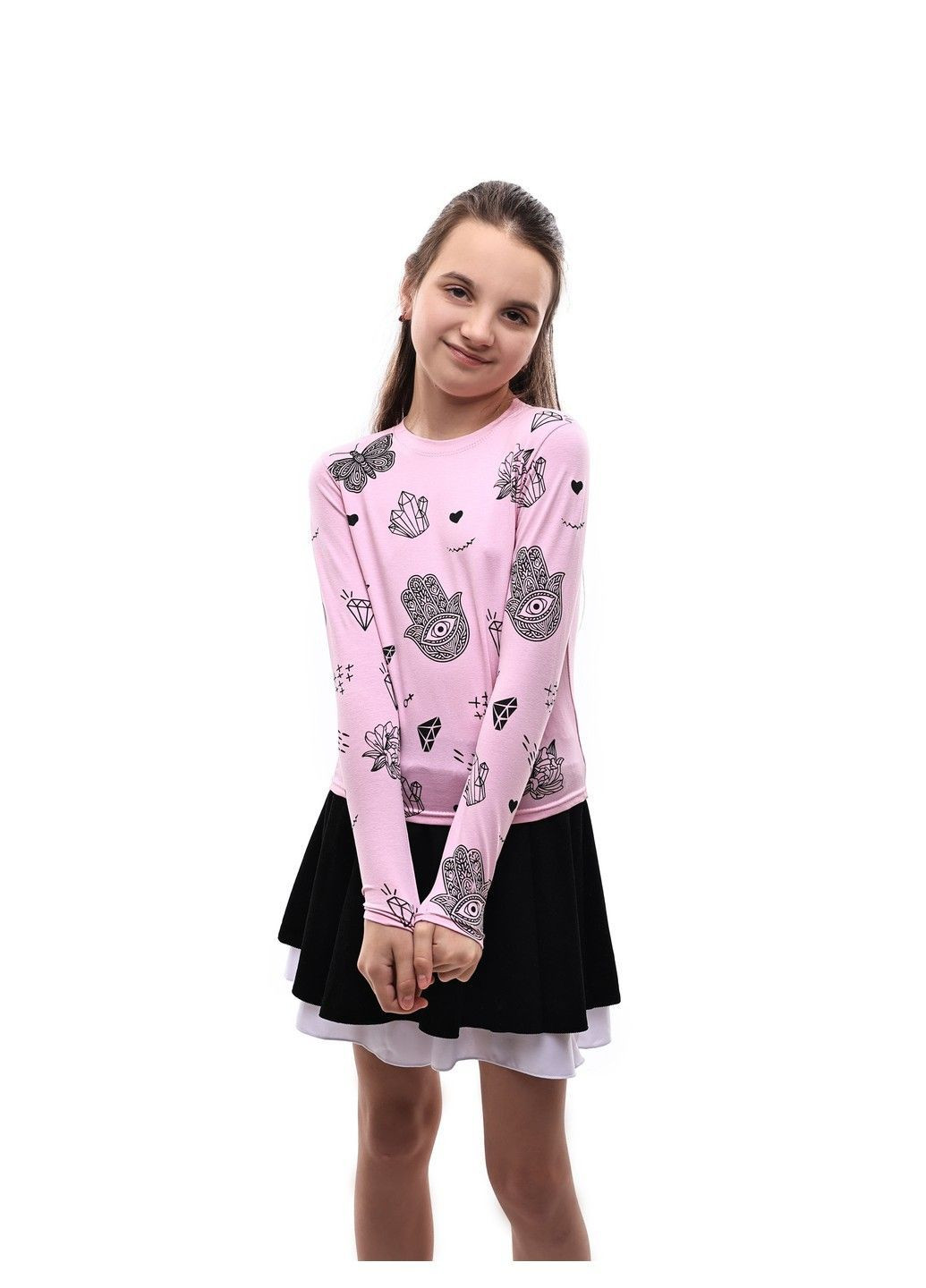 Розовый демисезонный лонгслив No Brand