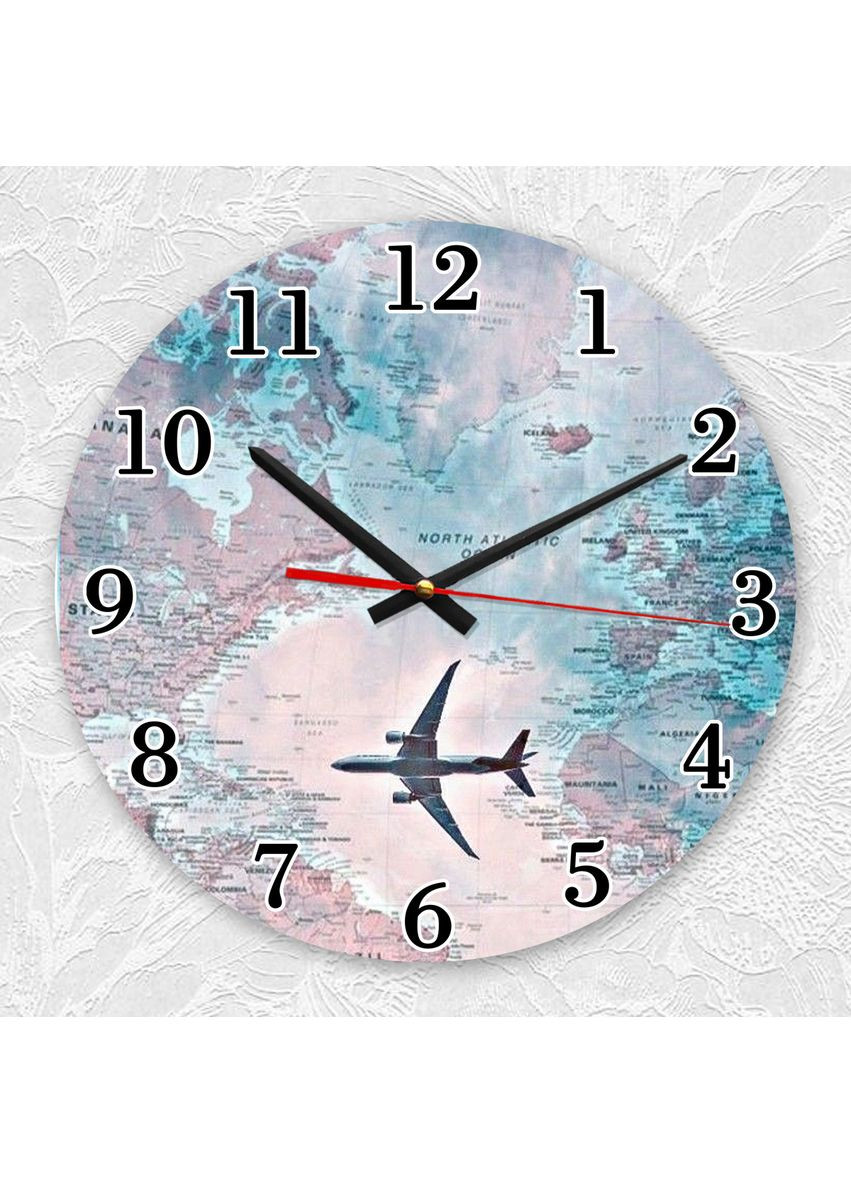 Часы настенные Путешествия. Карта (принт 317) Creative (360706350)