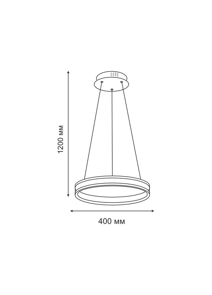 Управляемая светодиодная люстра STELLA 64W R-APP-400Х1200-BLACK/WHITE-220-IP20 ESLLSE (360880297)