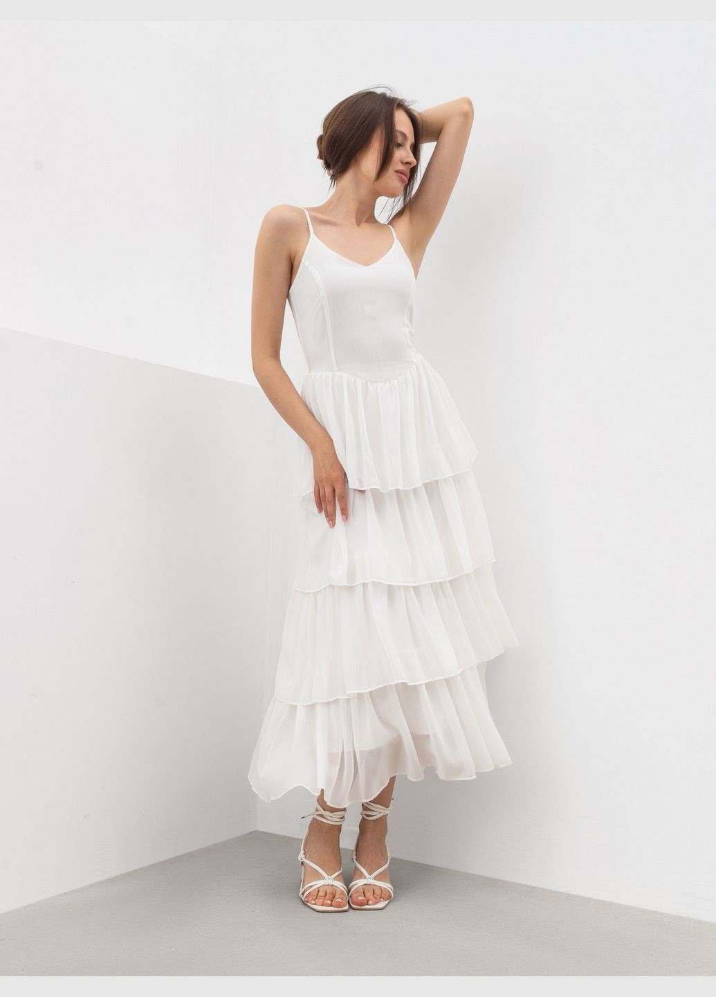 Белое платье Romashka однотонное