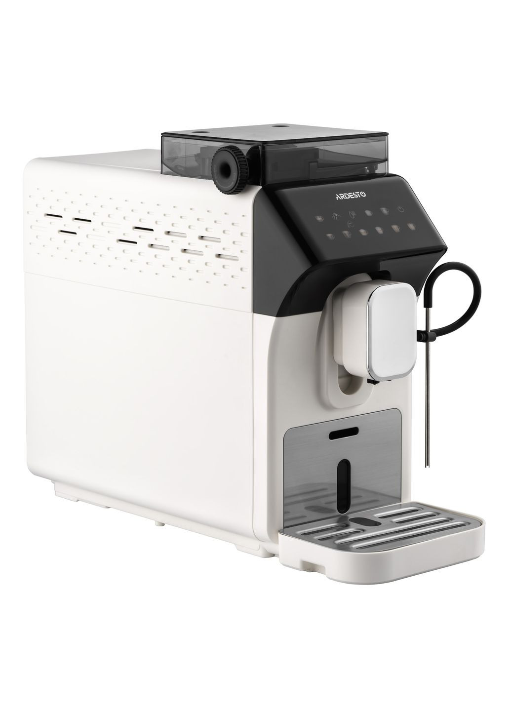 Кофемашина, 2л, зерно, автомат.капуч, дисплей, авторецептов 9, бело-черный Ardesto (314974726)