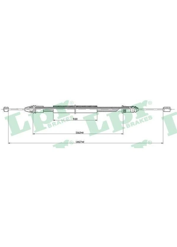 Трос ручного гальма RENAULT SCENIC 2.0I RX4 02.2001 - 04.2003; SCENIC 2.0I RX4 06.1999 - 04.2003; SCENI C0401B-ua LPR (366288383)