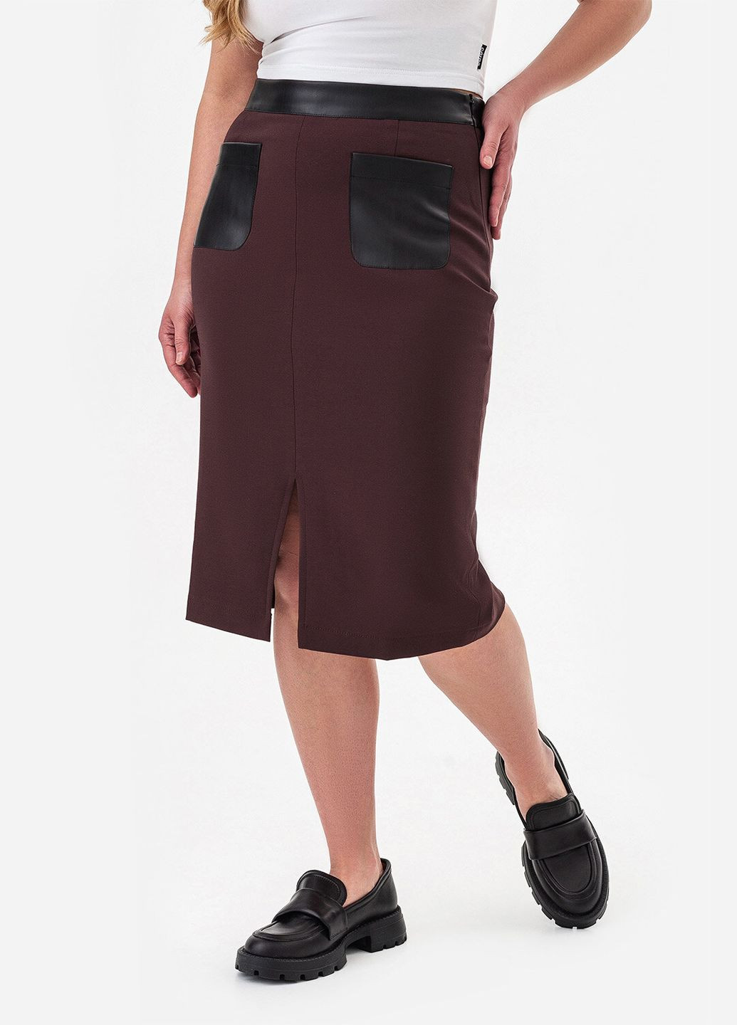 Красная однотонная юбка margo Garne