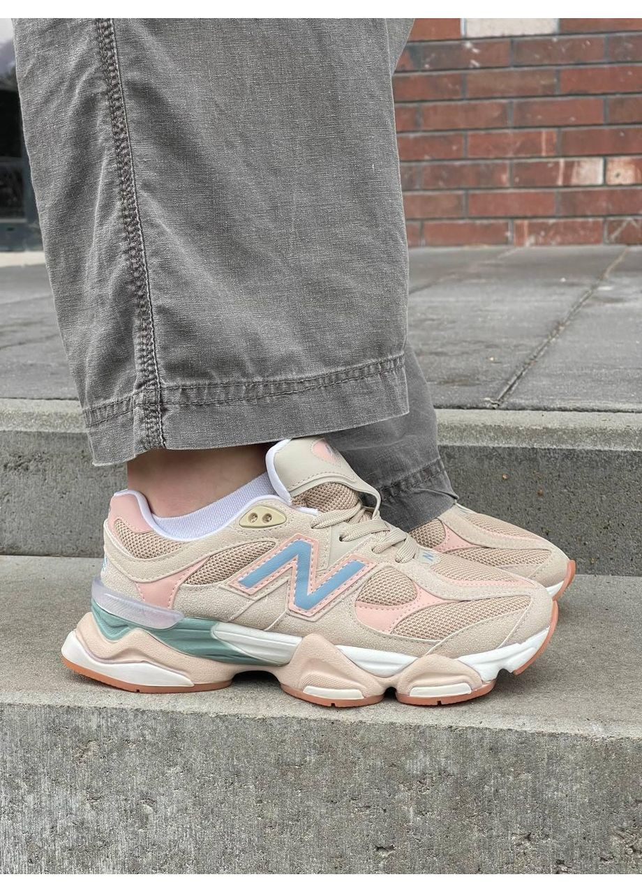 Рожеві Осінні кросівки чоловічі new balance 9060 beige pink blue нью беланс 9060 No Brand