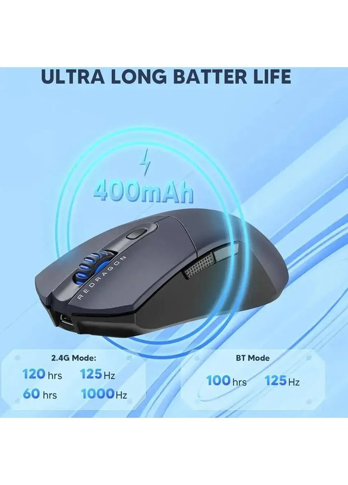 Мышь беспроводная ST4R Pro M917GB-PRO, Wireless, USB/2.4GHz/BT, черный Redragon (402283119)