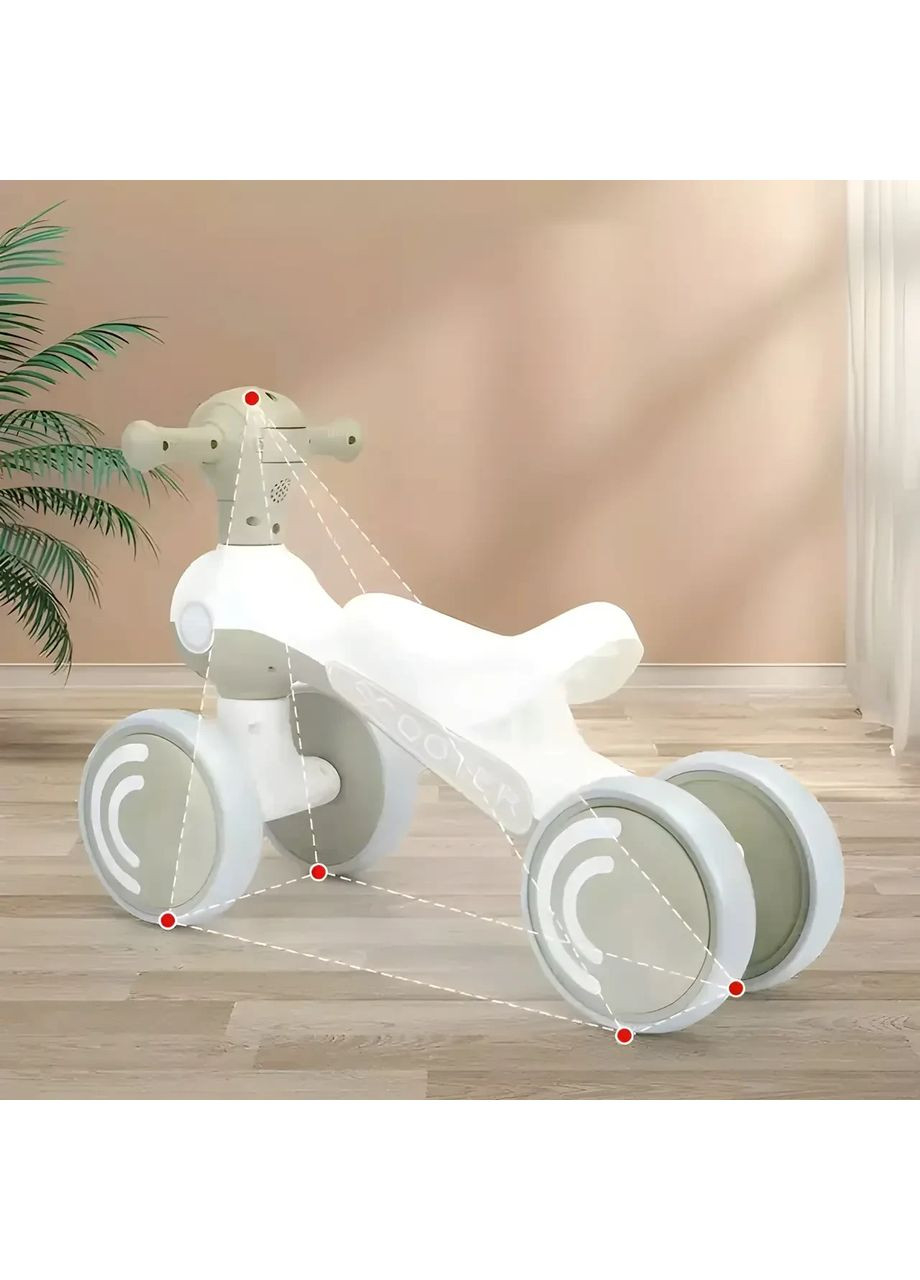 Дитяча каталка-толокар для ігор і прогулянок, мотоцикл Bambi зі світною фарою No Brand (371646564)