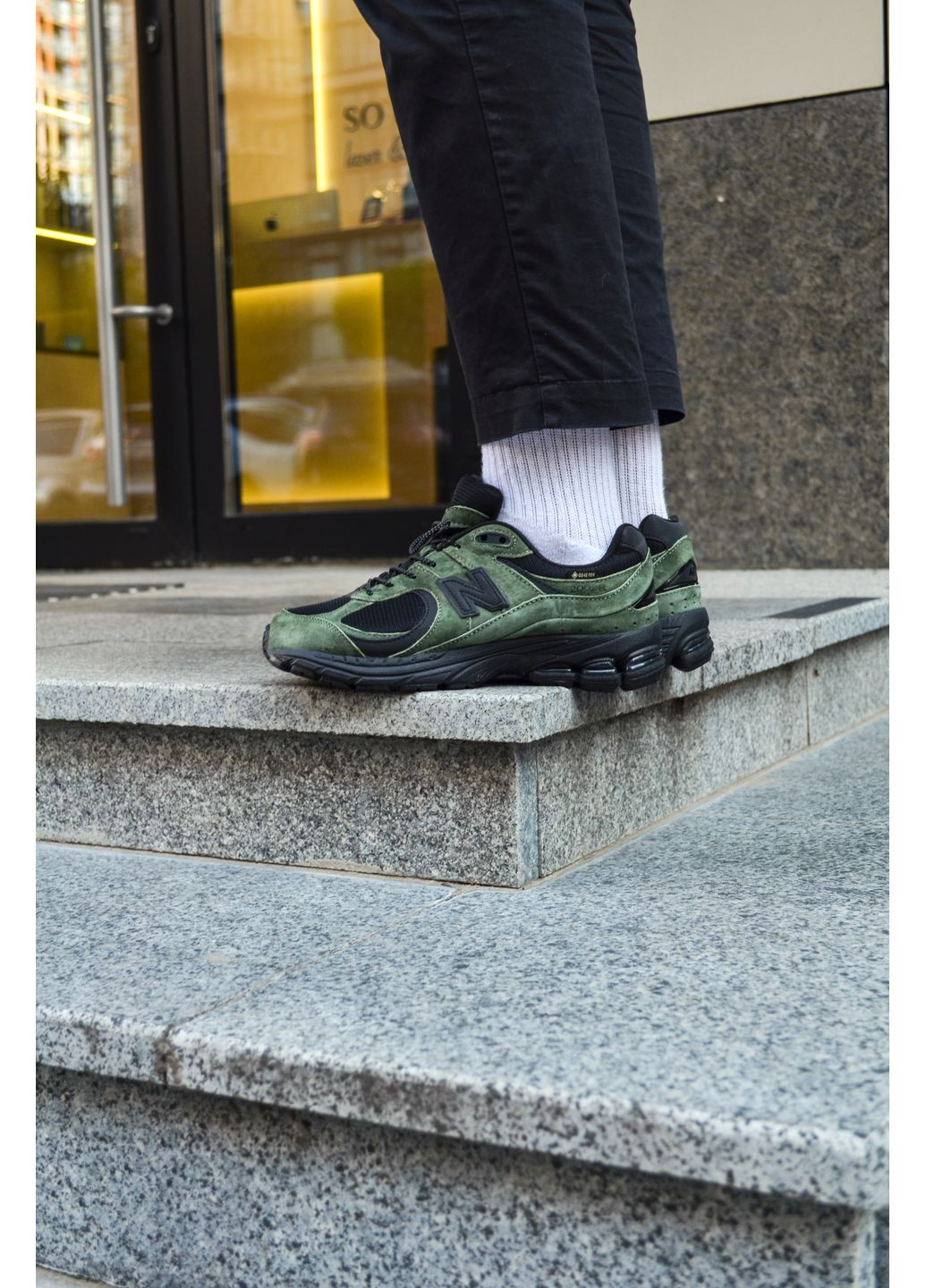 КРОСІВКИ ЖІНОЧІ NEW BALANCE 2002R GORE TEX GREEN НЬЮ БЕЛАНС 2002R No Brand сірі демісезони (367176128)