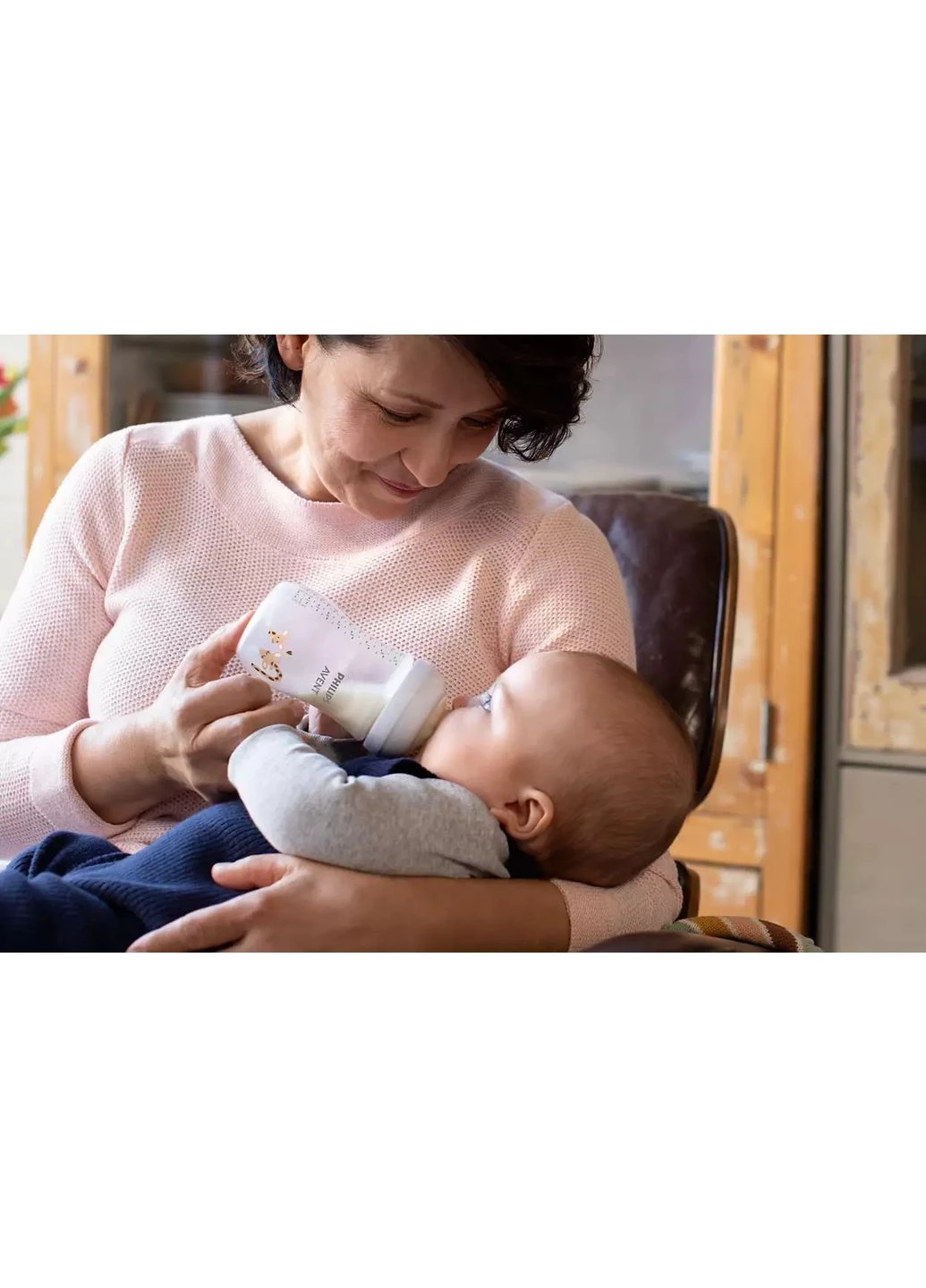Бутылка для кормления Avent Natural 260мл, Природный поток, жираф (SCY903/66) Philips Avent (396464639)