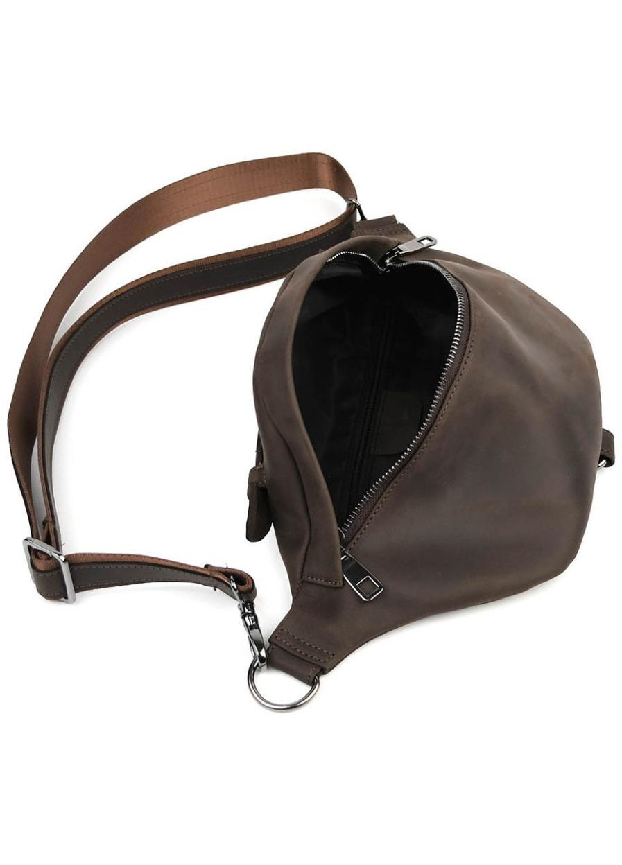 Сумка поясна бананка жіноча з натуральної шкіри середня Коричневий 38374 LIMARY (352165888)