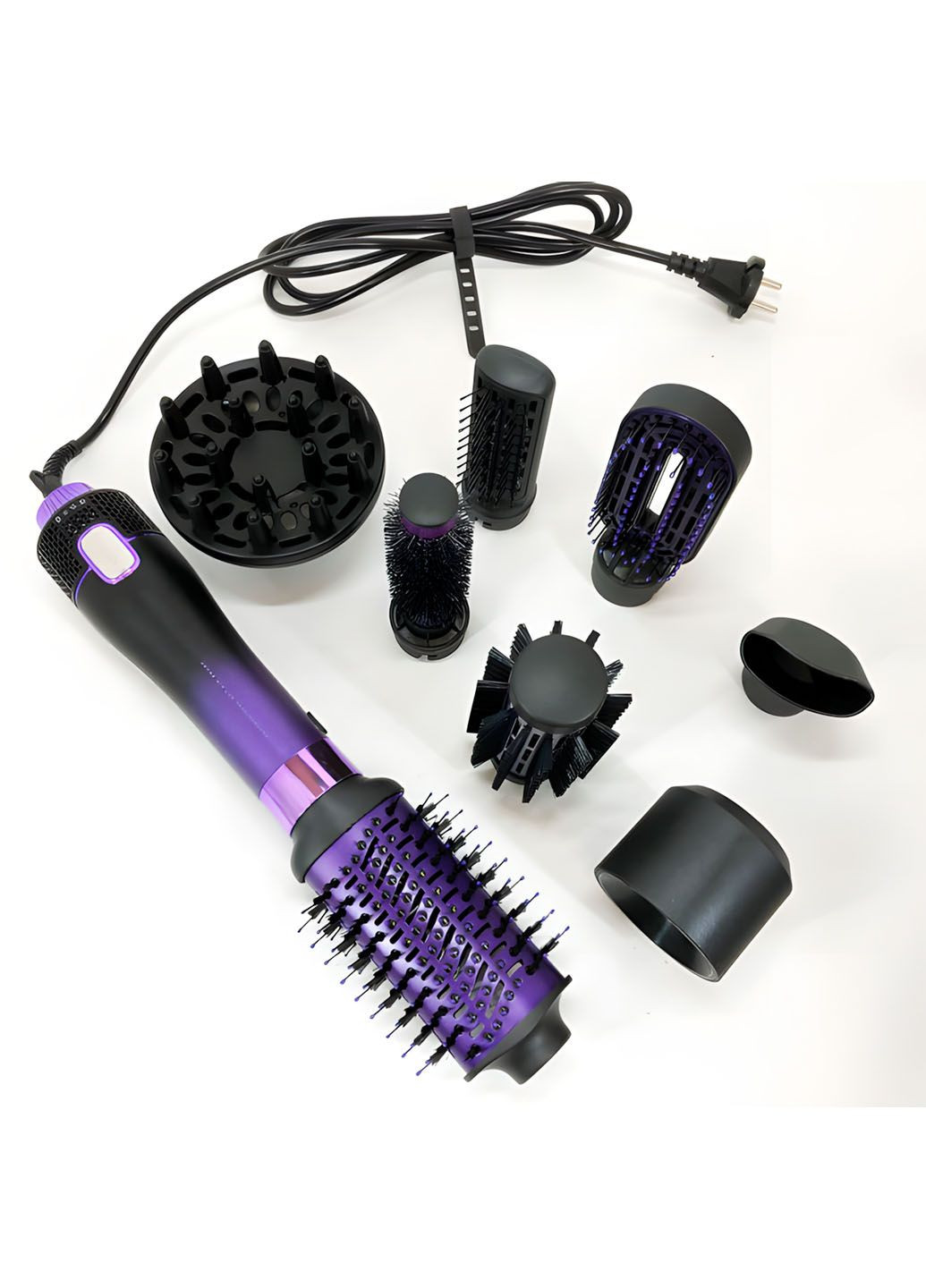 Фен-щітка стайлер 8в1 — 8 насадок, 4 режими, для сушіння та укладки VGR V‑488 (348059035)