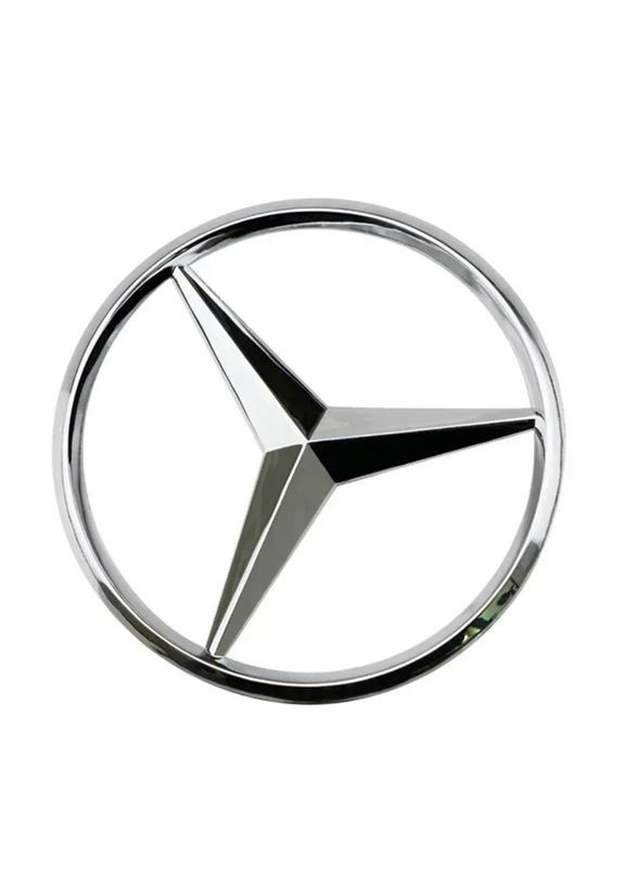 Эмблема задняя хром 90 мм пластик (на скотче) Mercedes-Benz (369609950)