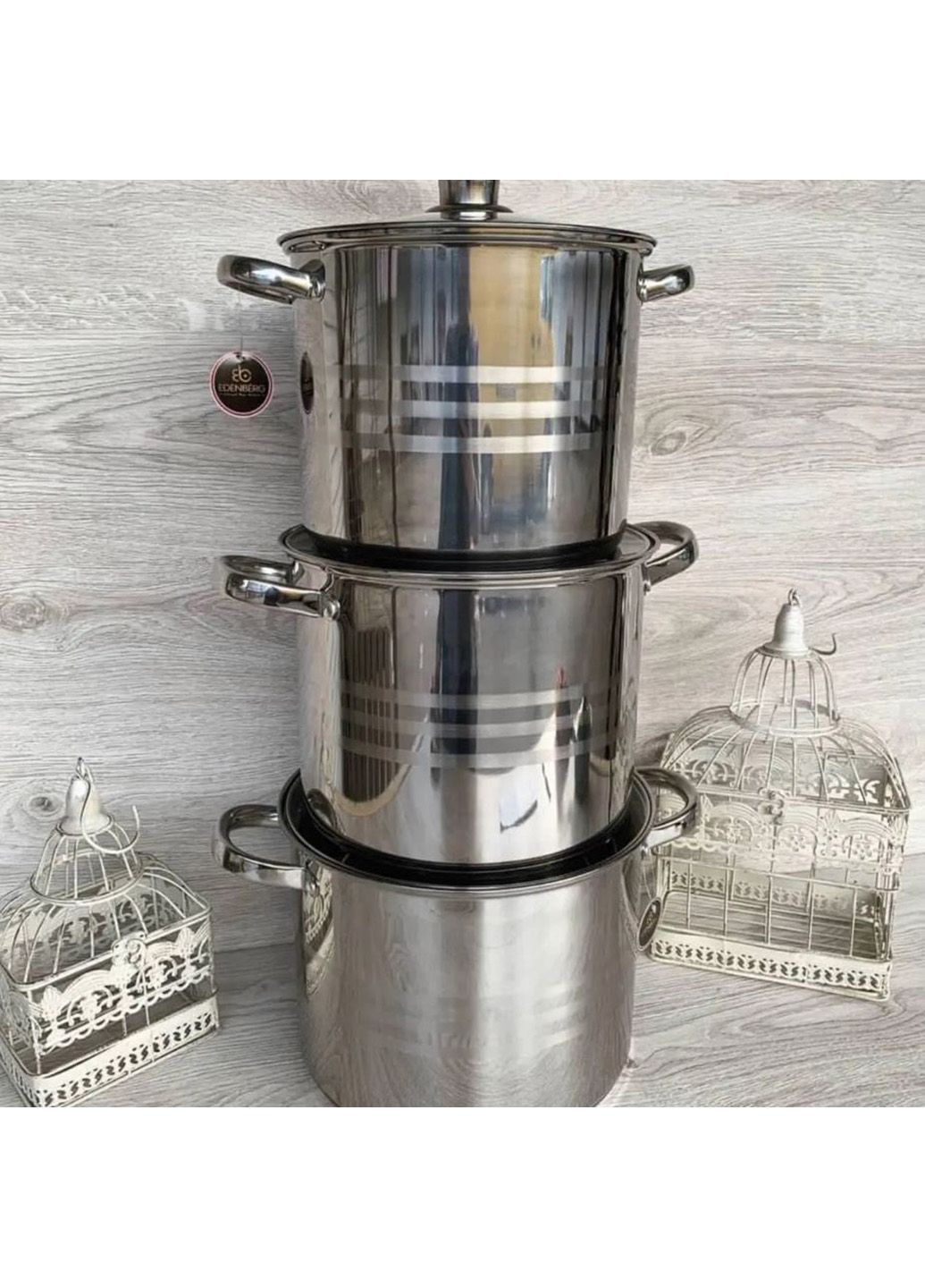 Набор кастрюль из нержавеющей стали EB-525 – 6 пр. Edenberg (334674564)