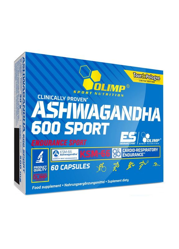 Екстракт ашваганди Ashwagandha 600 Sport 60 капсул Olimp (307091214)