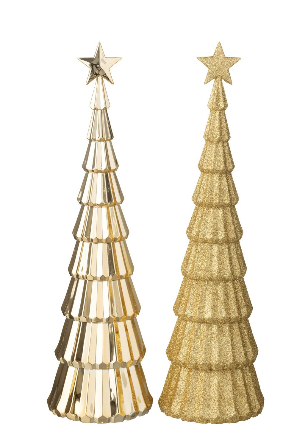 Ялинки золотого кольору комплект із двох пластикові висота 40 см (59907) J-Line (370673907)