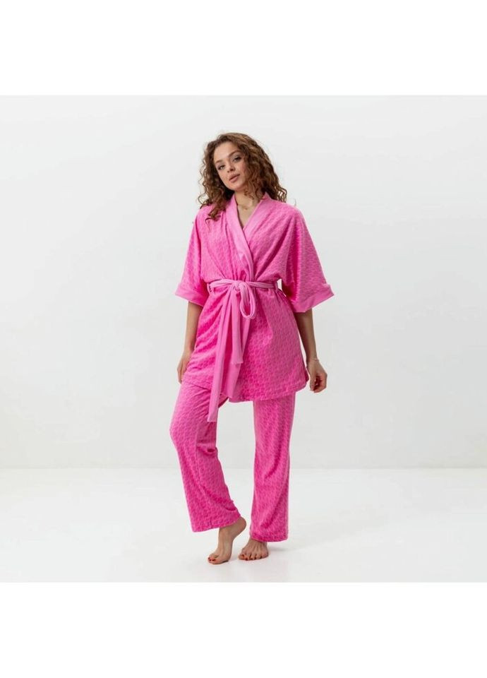 Комбінована всесезон комплект жіночий з плюшевого велюру штани та халат victoria’s secret 3418_m 15956 m FlexDress