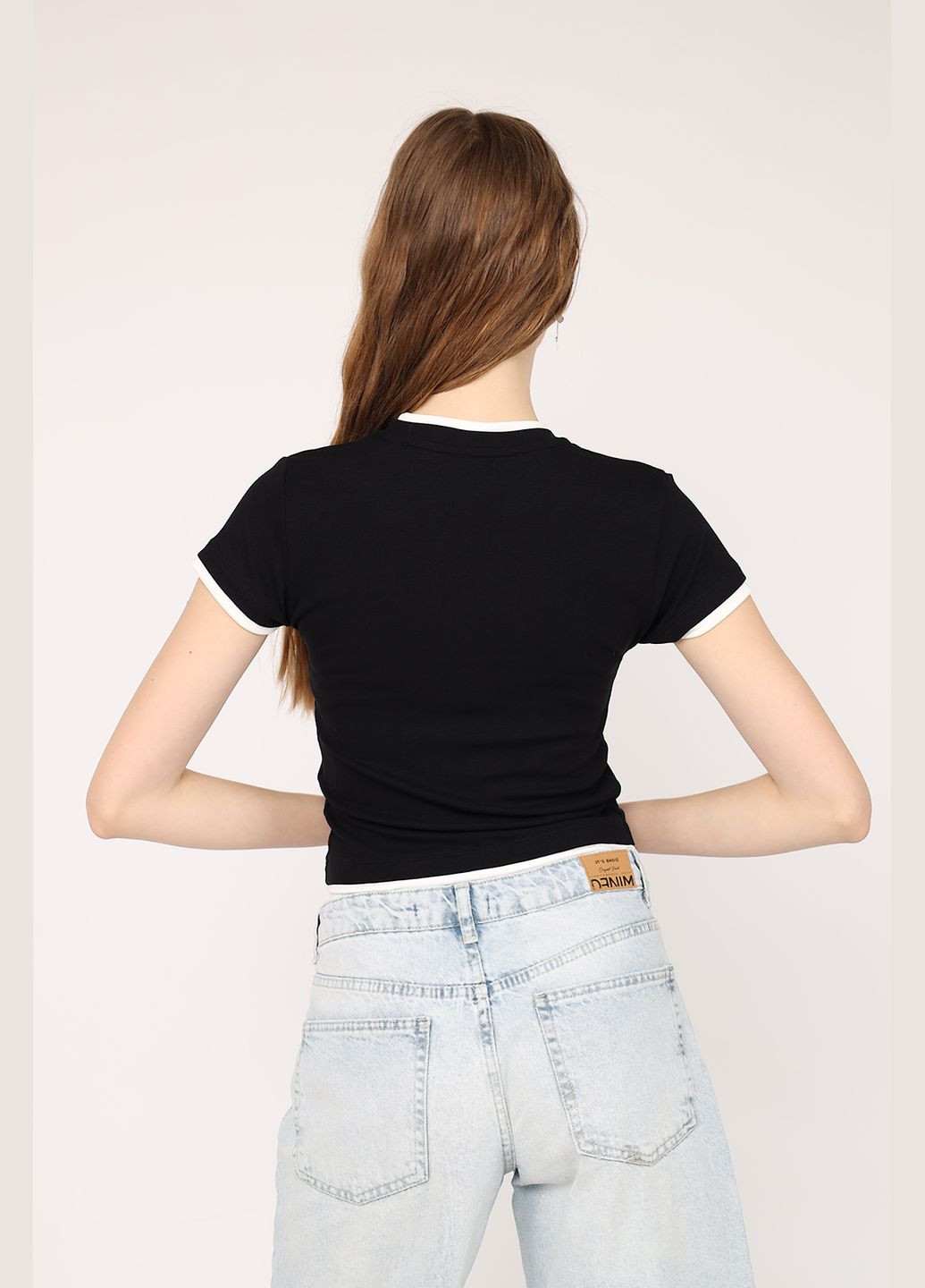 Футболка з коротким рукавом жіноча колір чорний CB-00275556 Crep - (330223093)