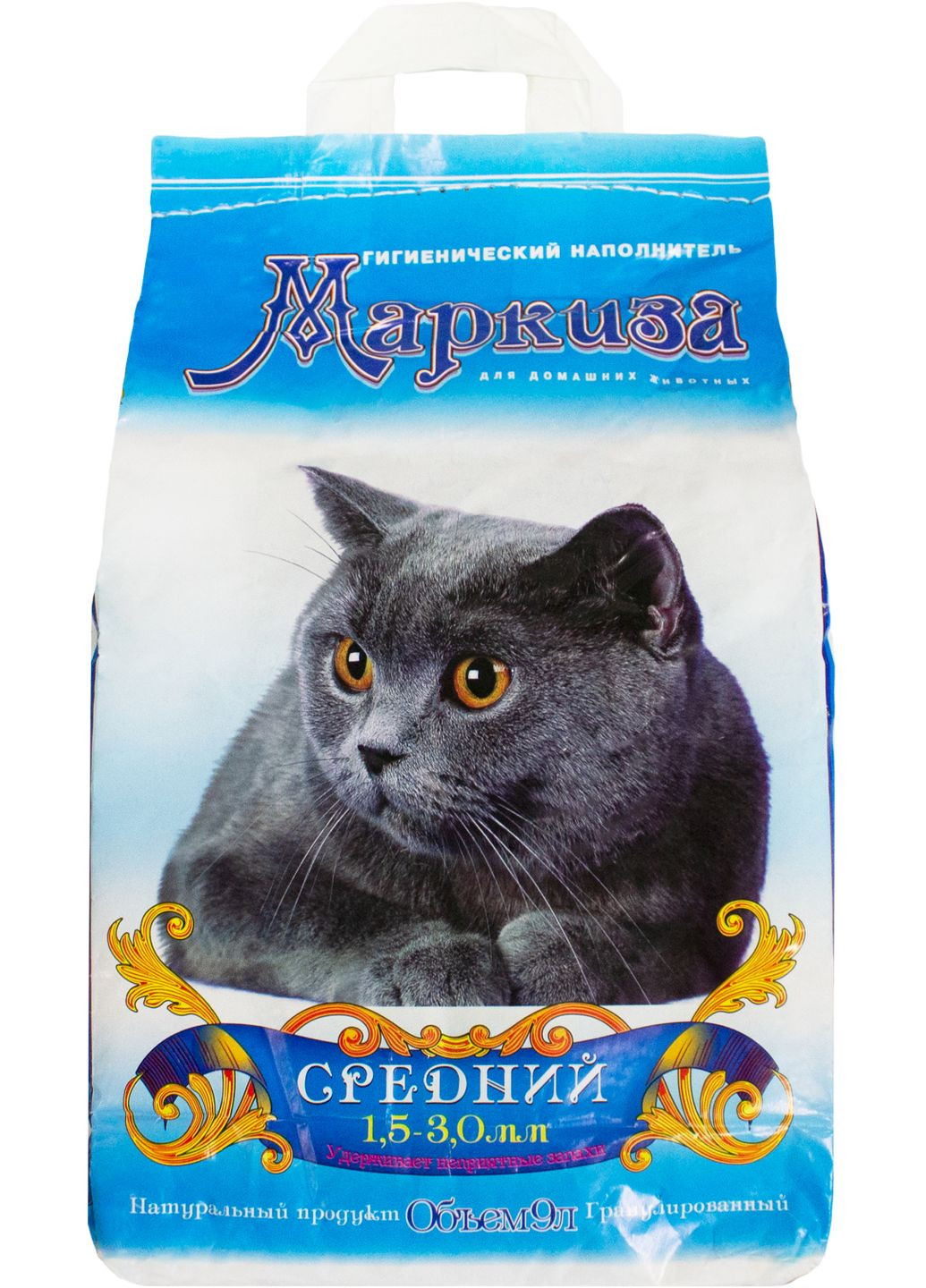 Наполнитель для кошачьего туалета средний с ароматом лаванды 5 кг (4820169650023) Markiza (279567304)