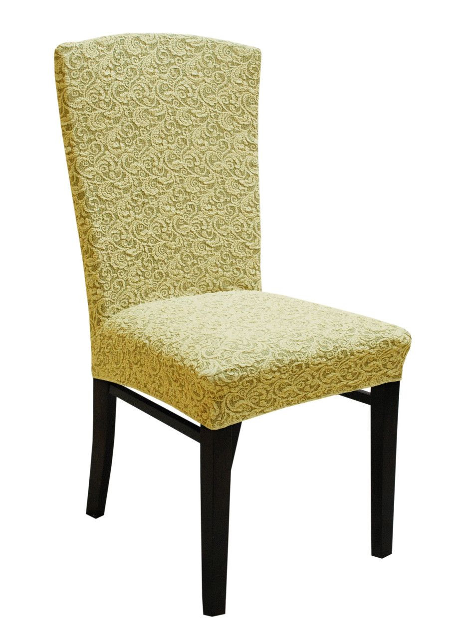 Жакардові чохли на стільці без спідниці Пісочні Kayra (324800124)