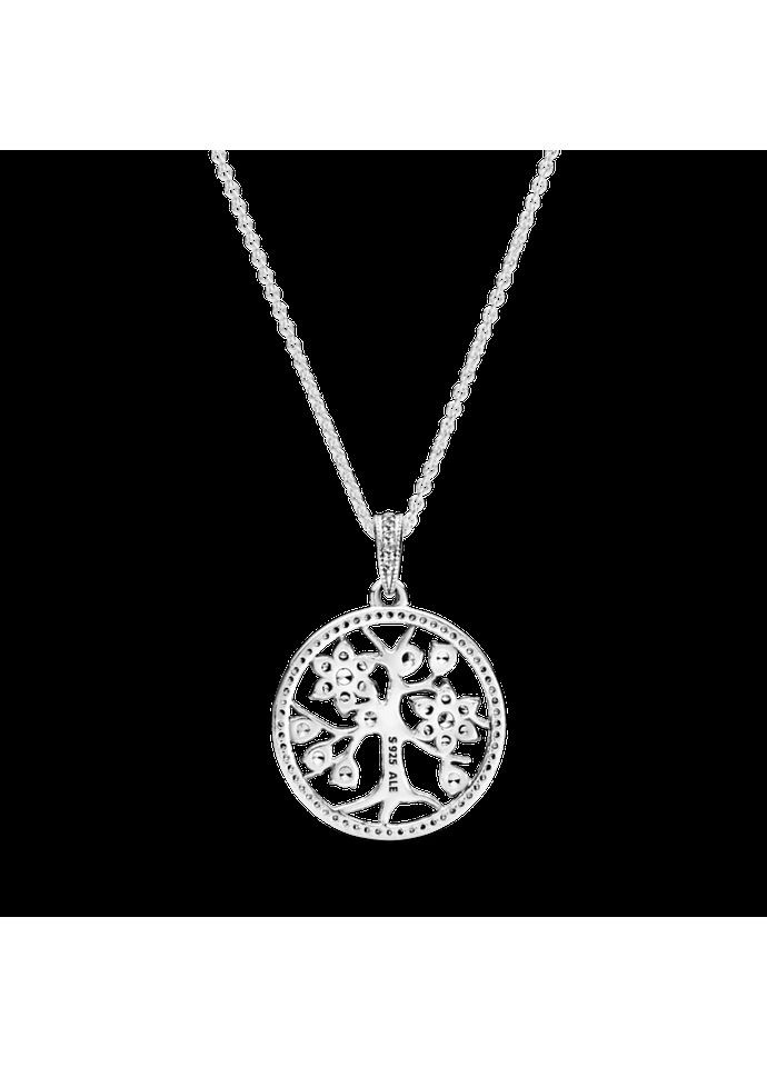 Серебряное ожерелье с кулоном Пандора "Семейное дерево" 390384CZ Kabluchka (355462807)