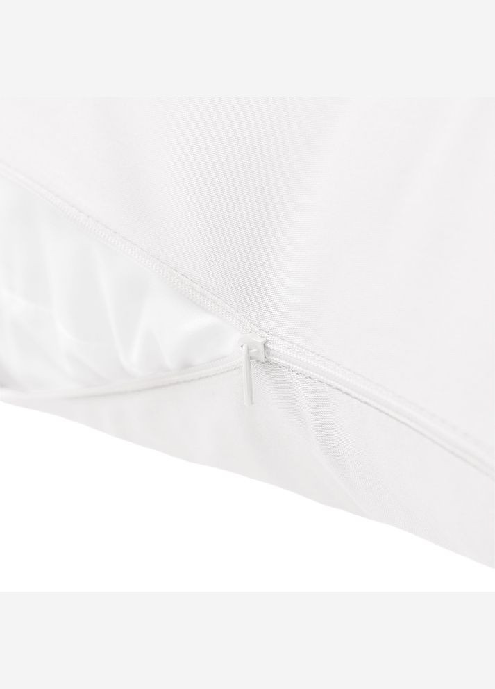 Наволочка для подушки S-Form 40х130 см белый сатин натуральный хлопок с молнией и вышивкой IDEIA (334726733)