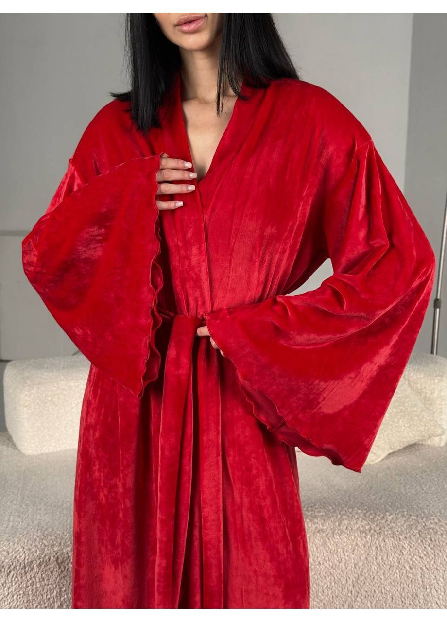 Длинный женский велюровый халат Osoblyva (365698482)