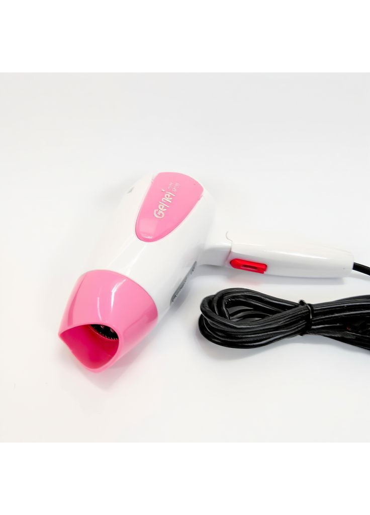 Фен дорожній для волосся складаний 1200 Вт рожевий Gemei (364503434)