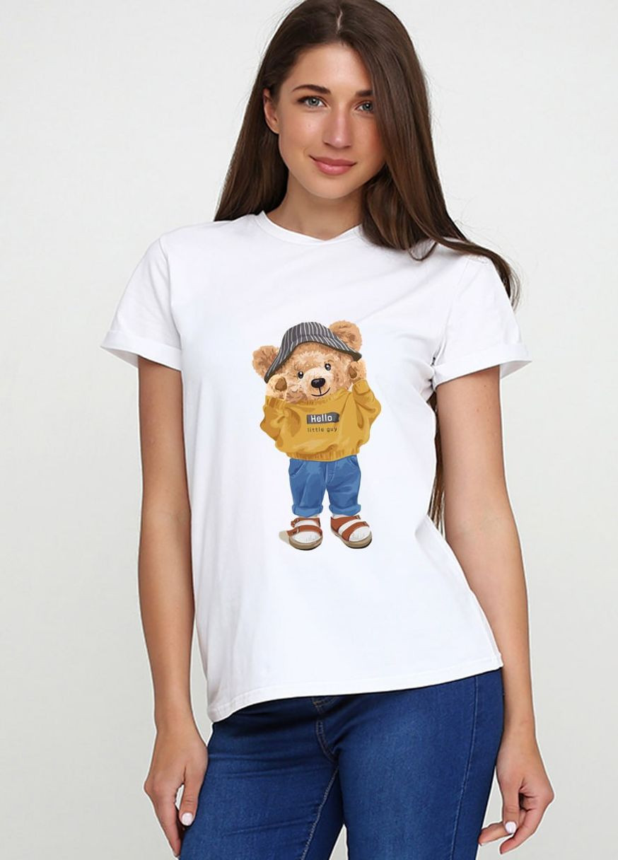 Футболка жіноча з принтом Ведмідь Malta - (332671746)