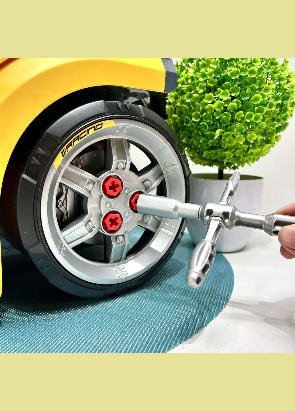 Машина-конструктор 59 деталей звук подсветка (D001-1) No Brand (338622761)