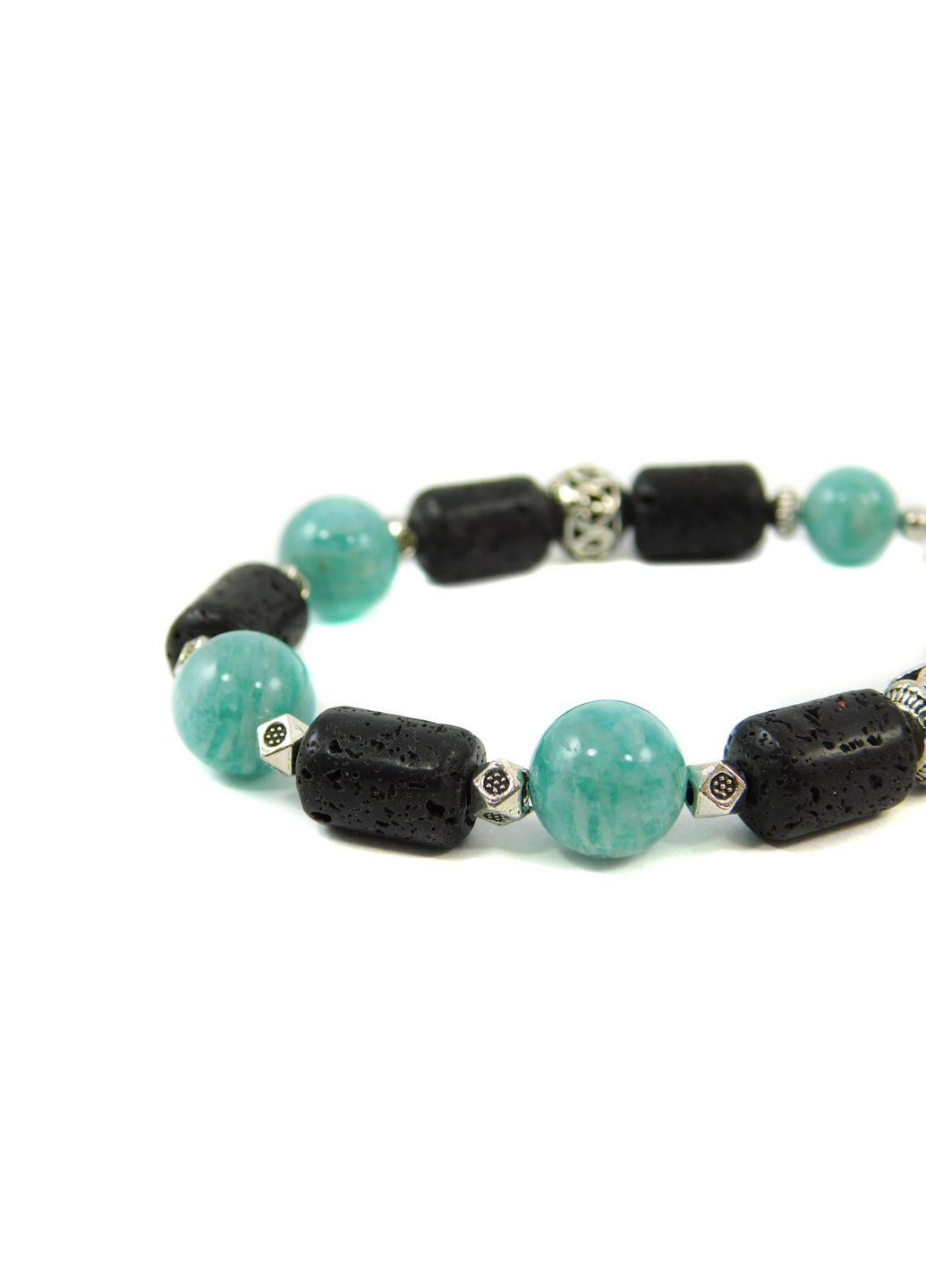 Эксклюзивный браслет "Побережье моря" Лава, Амазонит 20 Fursa fashion (322314687)