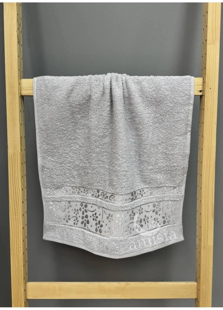 Махровый набор турецких полотенец Vip Coton "Нежность" Cestepe цветочный розово-лиловый