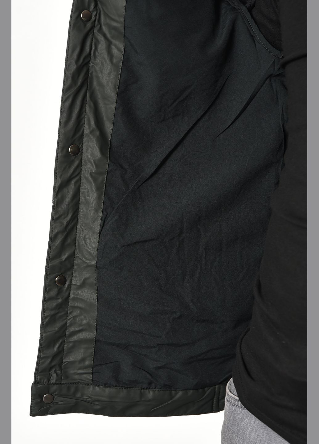 Оливкова (хакі) демісезонна куртка чоловiча демicезонна кольору хакі Let's Shop