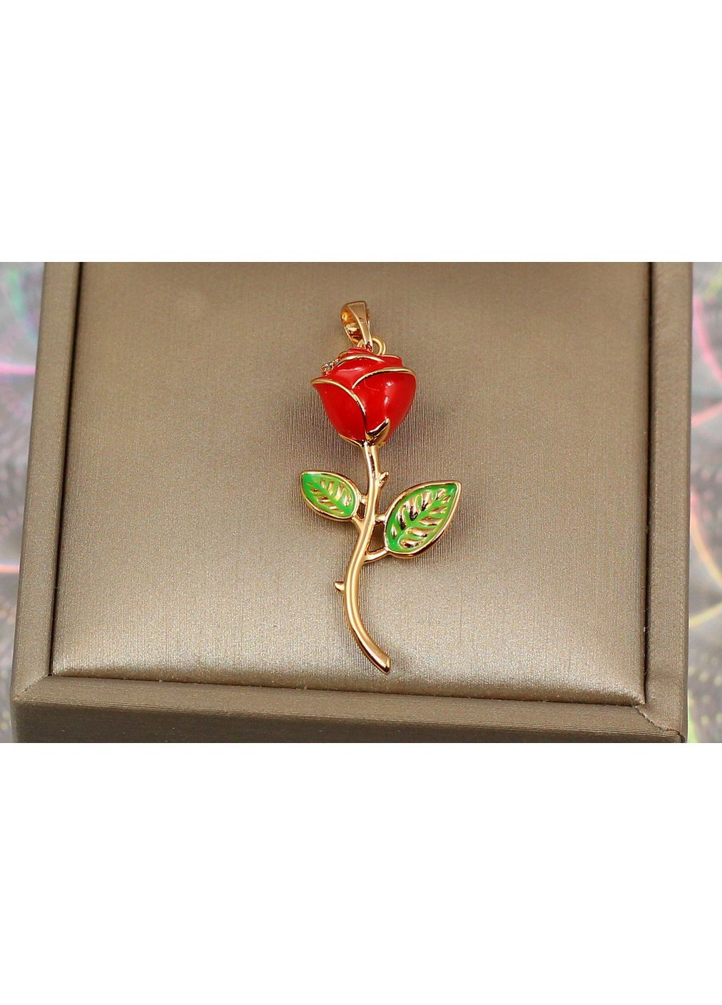 Кулон червона троянда 3.5 см золотистий love-shopping Xuping Jewelry (355798505)