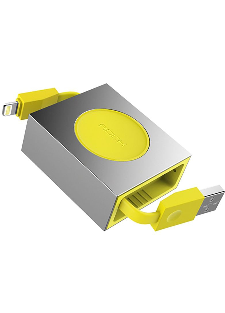 Кабель Lightning Retractable Charge & Sync Cable 0,8M Yellow Rock (301469203)