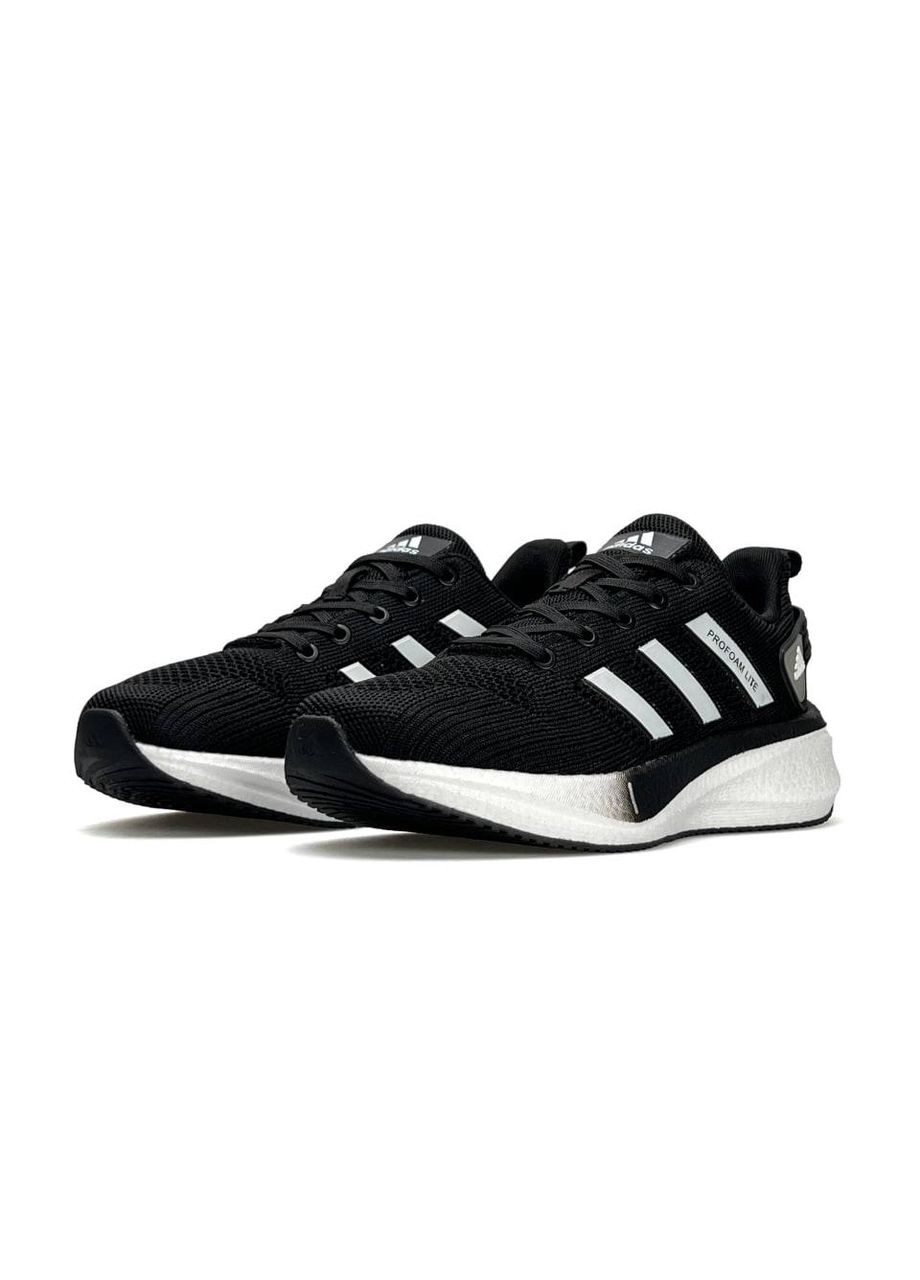 Чорно-білі Осінні кросівки чоловічі adidas black white No Brand Profoam Lite