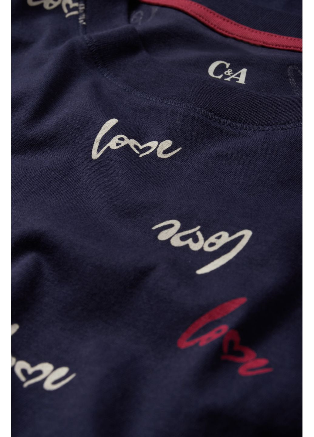 Темно-синяя всесезон пижама (лонгслив, штаны) C&A