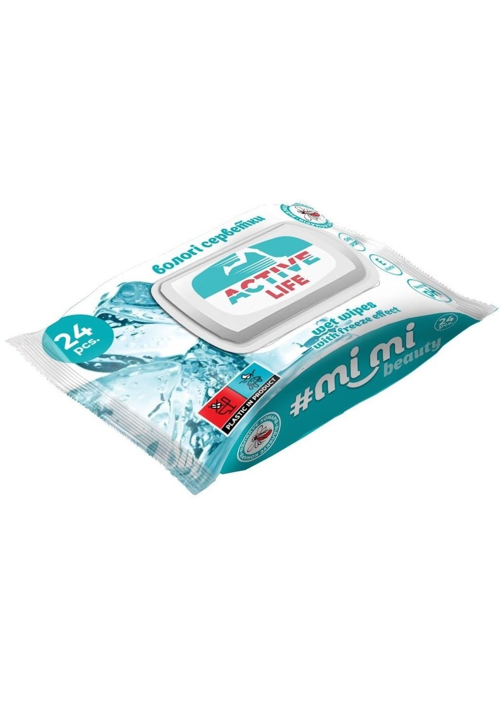 Влажные салфетки, с клапаном, 24 шт - Mi_Mi Beauty Active Life 24шт (1415619-27072349) Handy Fresh (368656315)