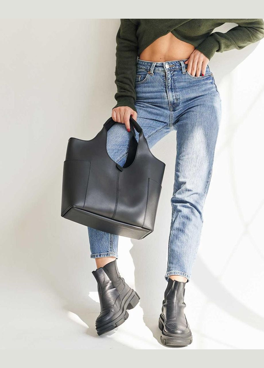 Женская черная сумка на магните с косметичкой «Жаклин» черная WeLassie (298569193)