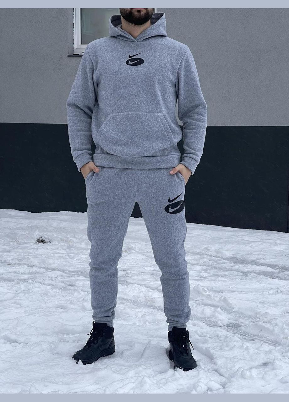 Чоловічий спортивний костюм сірий No Brand (367982224)