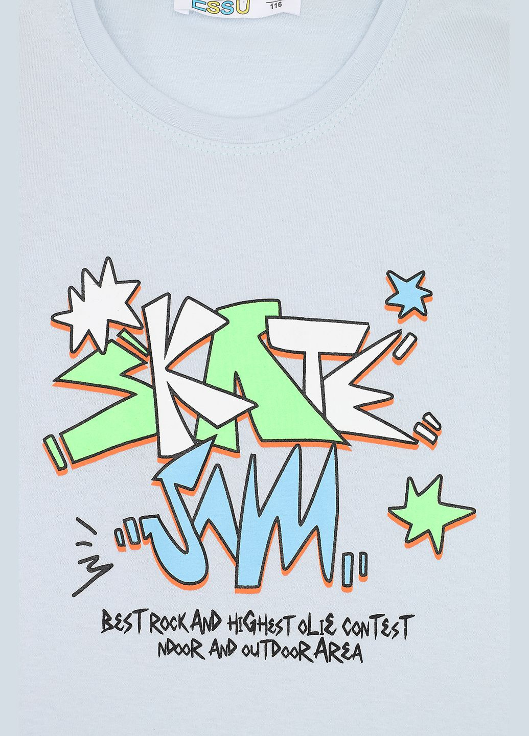 Голубая летняя футболка с коротким рукавом для мальчика цвет голубой cb-00277106 Essu