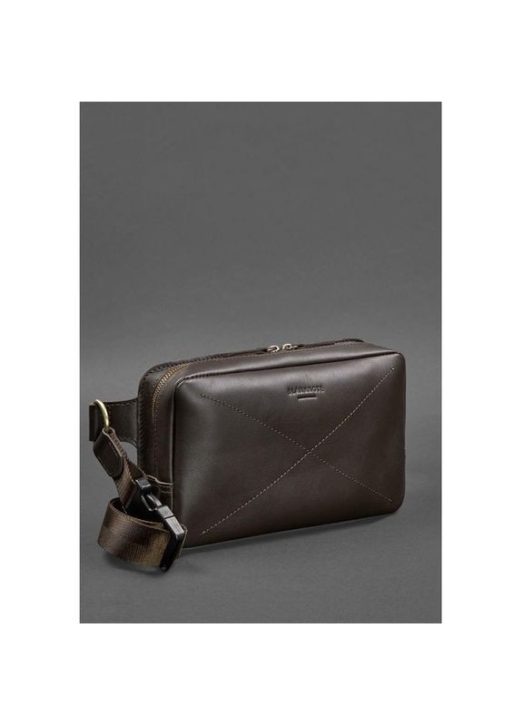 Сумка жіноча шкіряна через плече Dropbag Maxi темно коричнева BlankNote (302007695)
