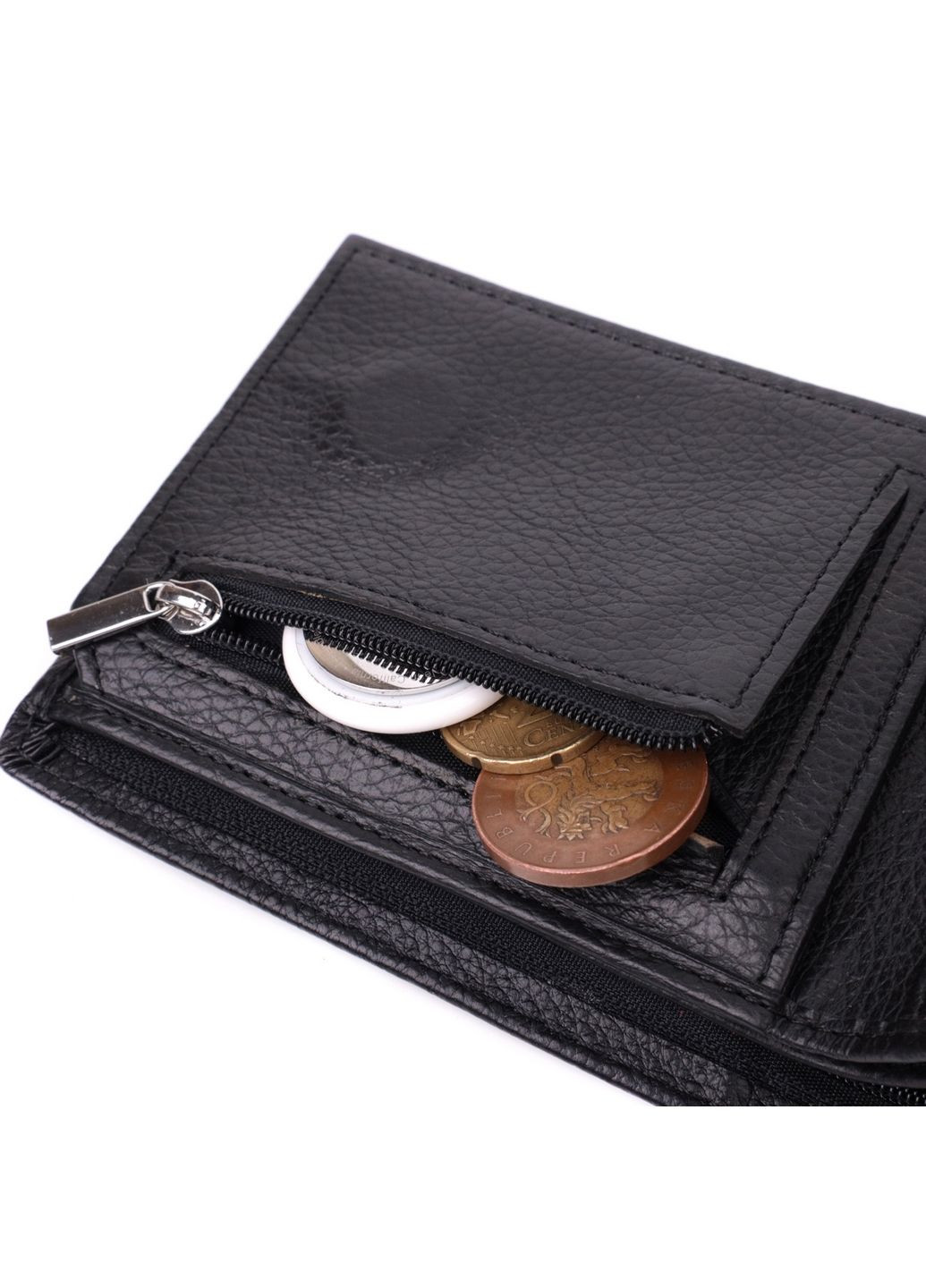 Чоловічий шкіряний гаманець 11,3х9,6х1,5 см st leather (288047652)