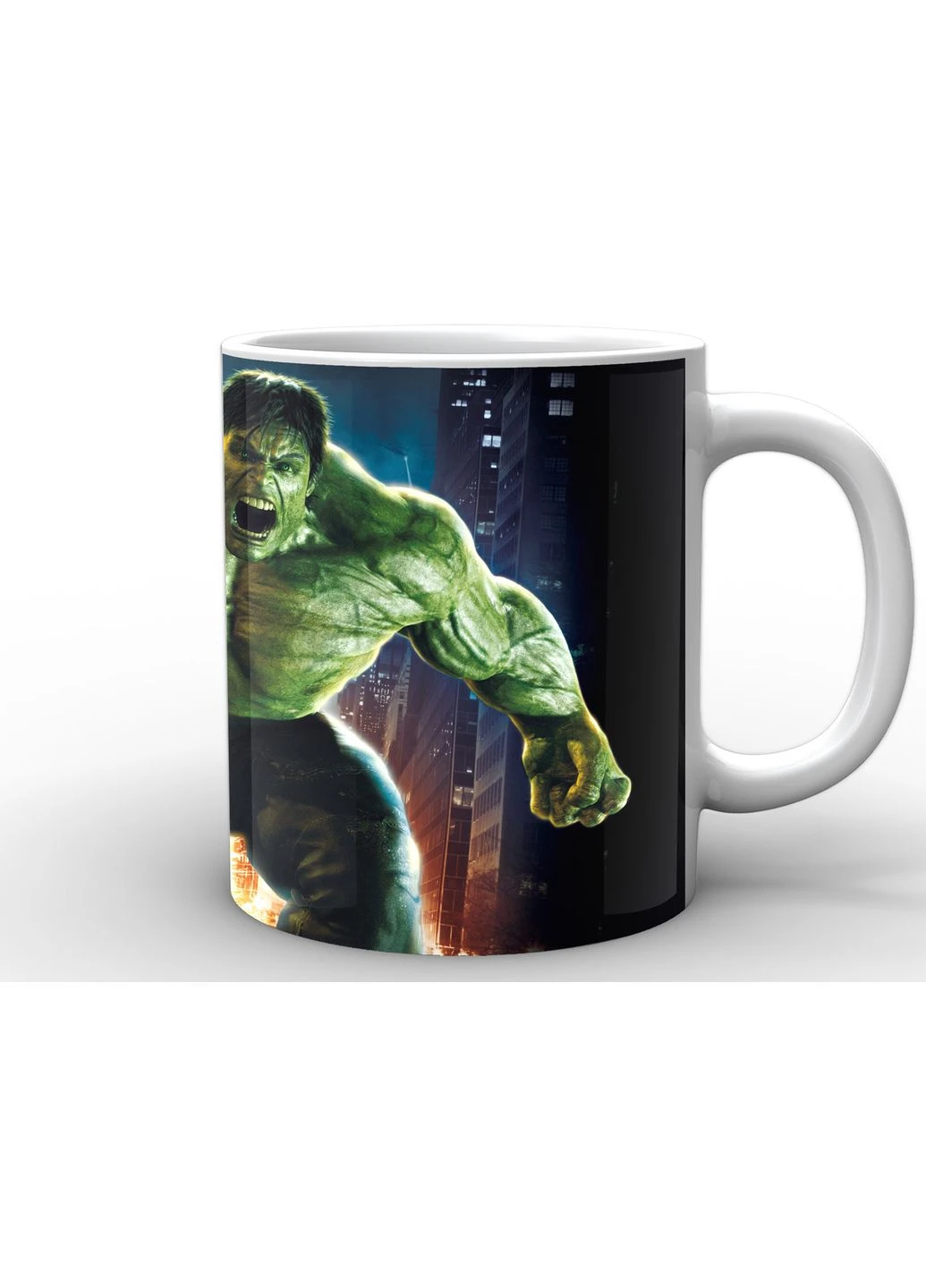 Чашка з принтом біла Халк Hulk сюжет HU.02.008 Кружка керамічна 0,33 GeekLand (378965283)