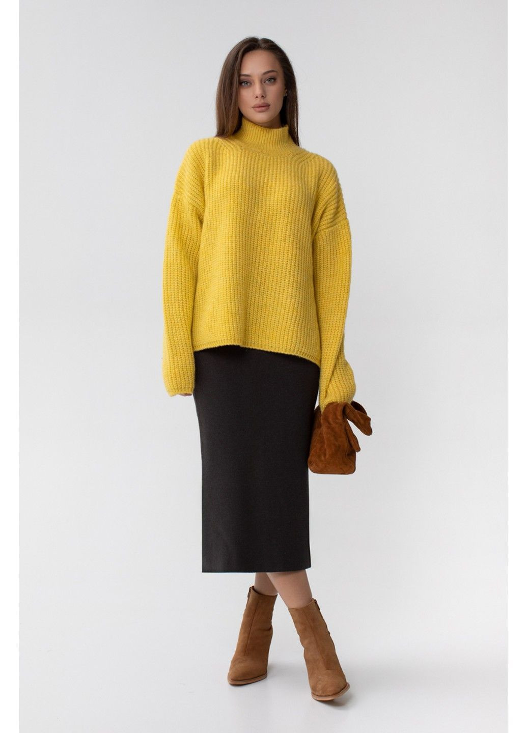 Желтый демисезонный свитер s1027 Sewel